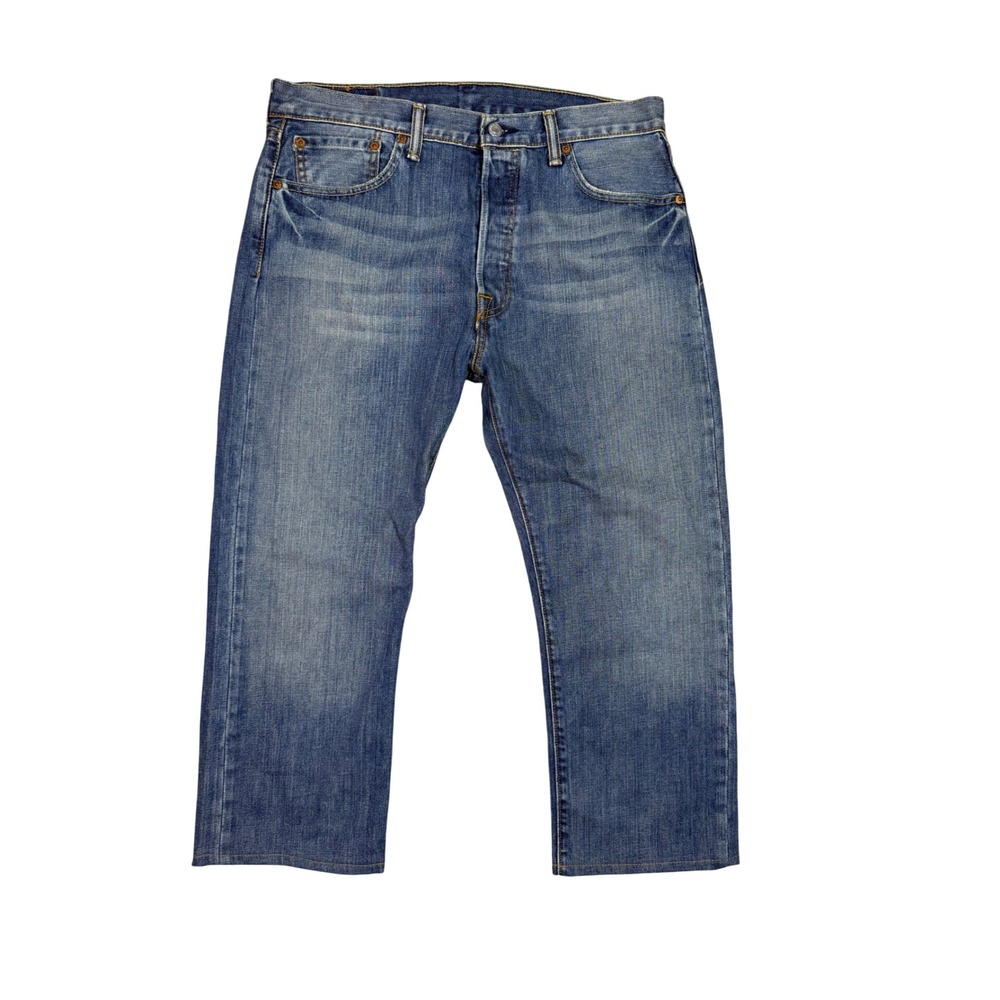 Levi's 501 Original Fit Jeans Mens 34x30 Blue Straight Leg Button Fly Denim